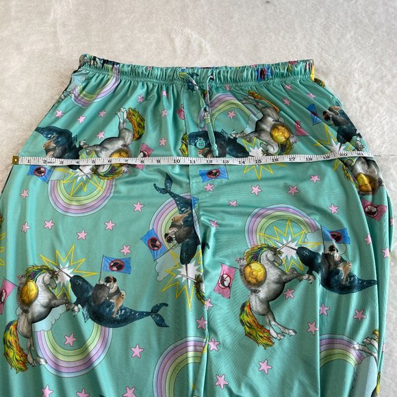 Briefly Stated Pants PJs Unicorn Pug Dog Cat Narwhal Battle EPIC Rainbow Size L - Picture 8 of 15